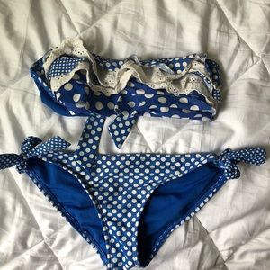 Polka dot bathing suit